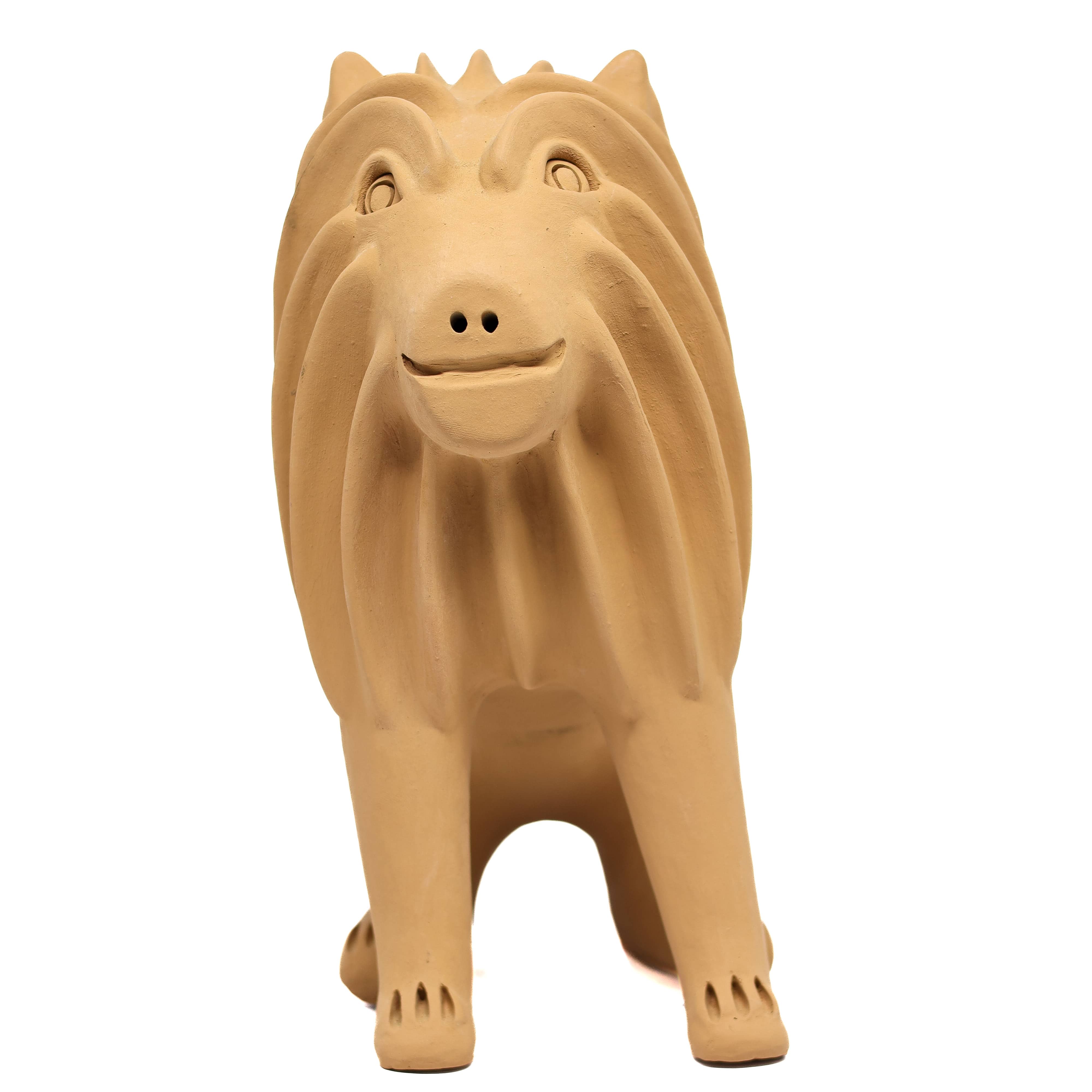 Escultura Leão em Cerâmica 25 cm