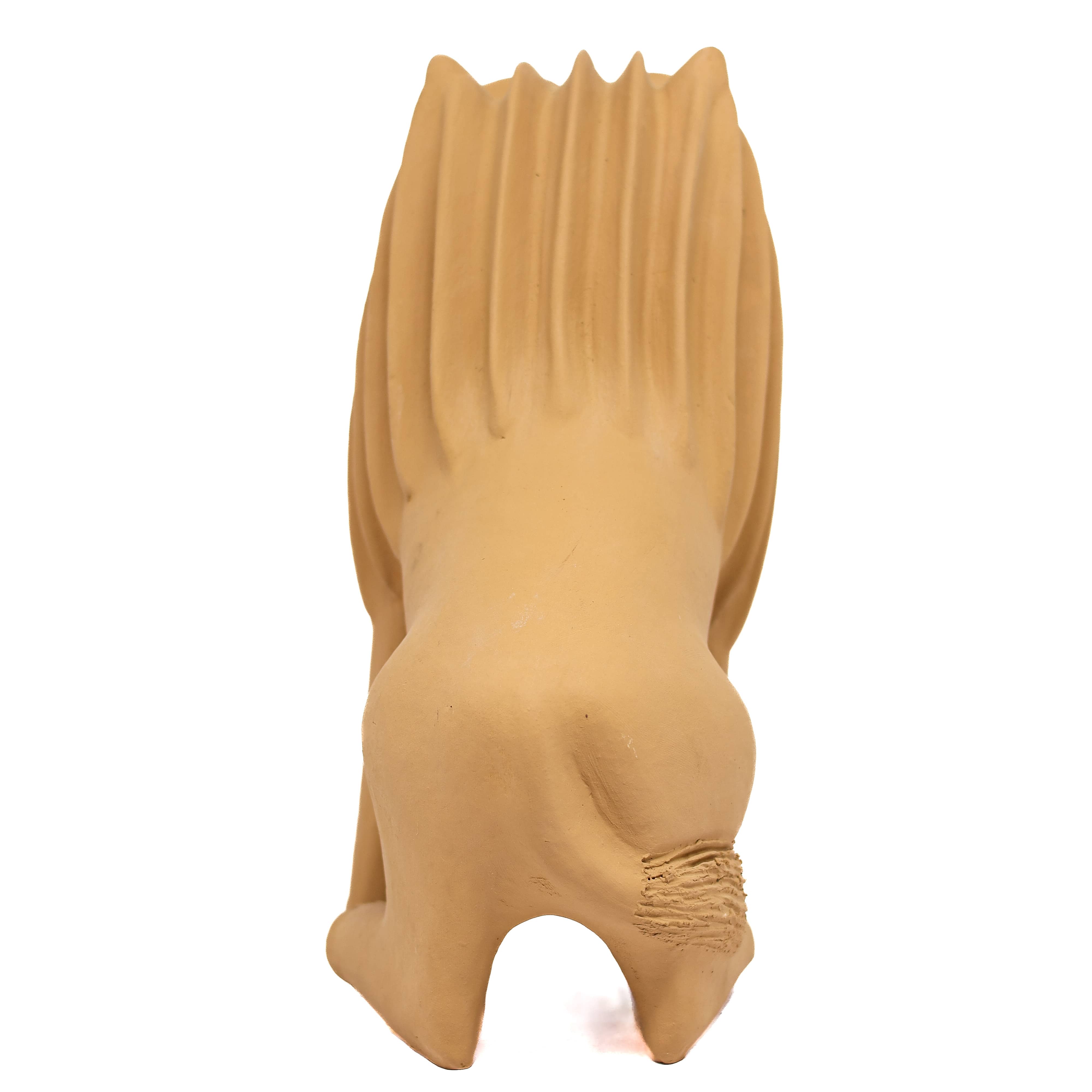 Escultura Leão em Cerâmica 25 cm