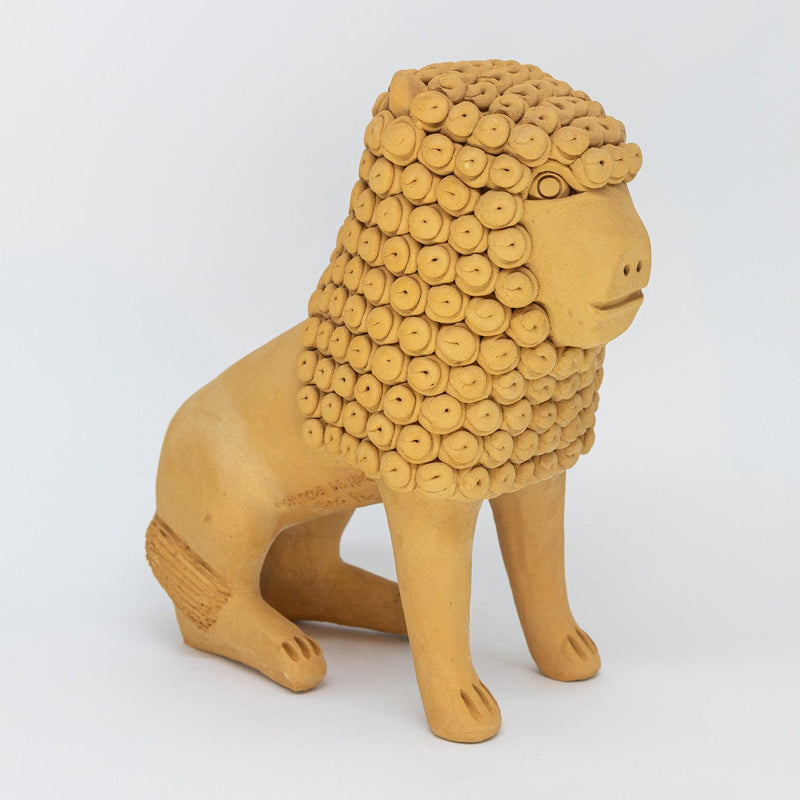 Escultura Leão em Cerâmica 25 cm