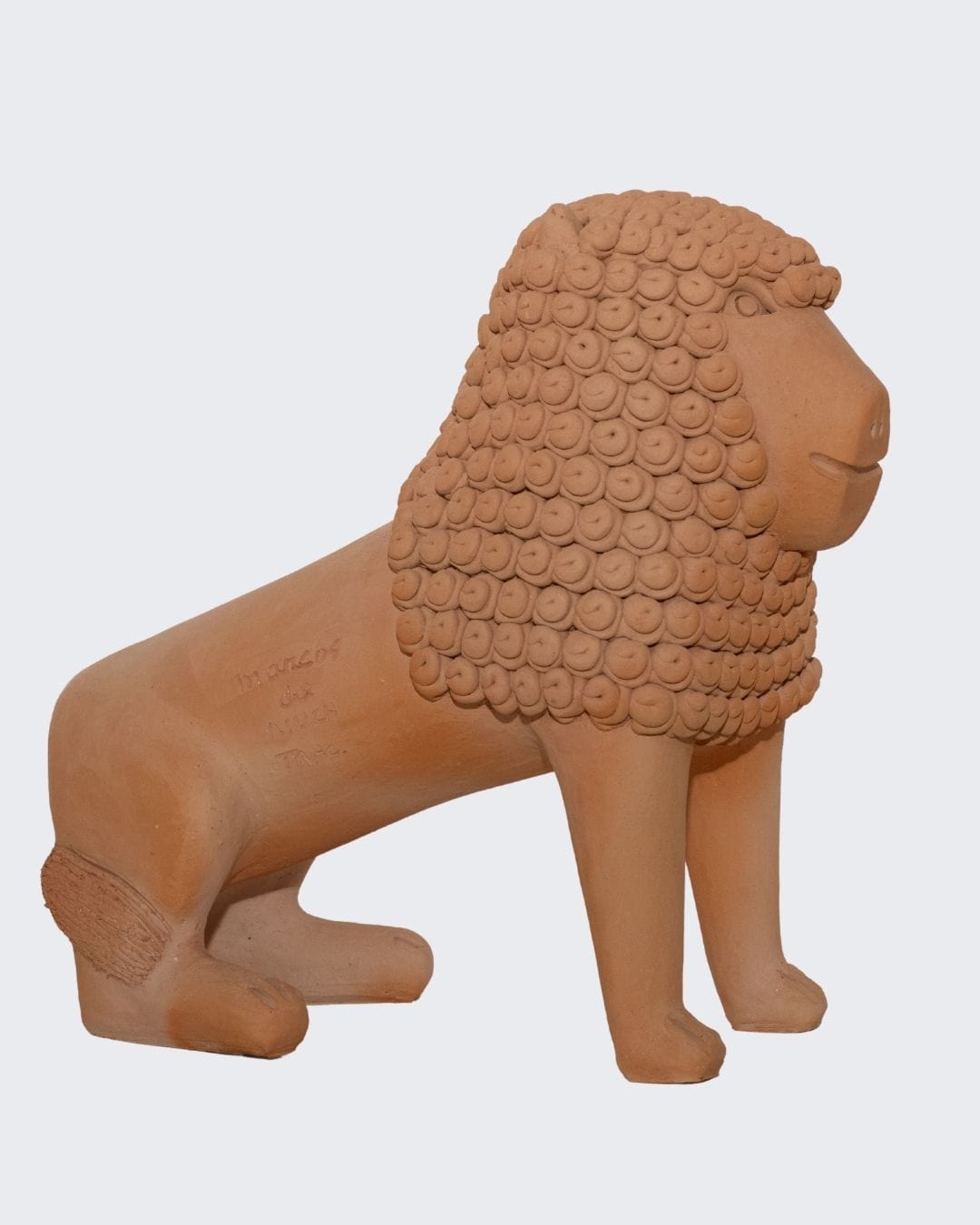 Escultura Leão em Cerâmica 30 cm