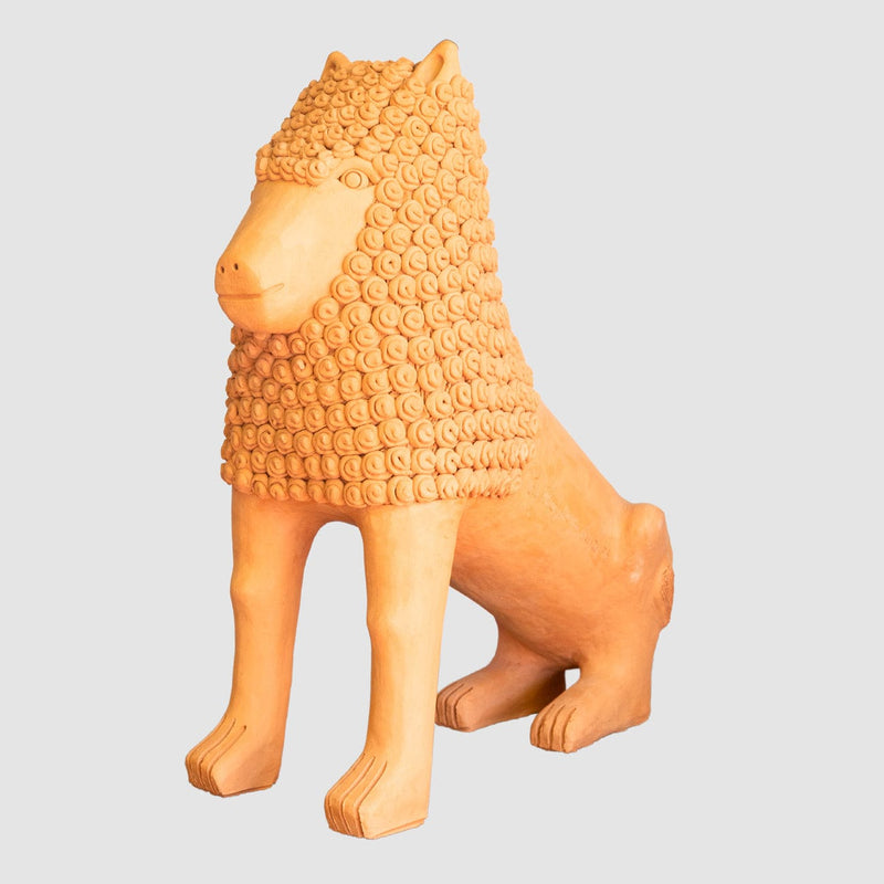 Escultura Leão em Cerâmica 60 cm