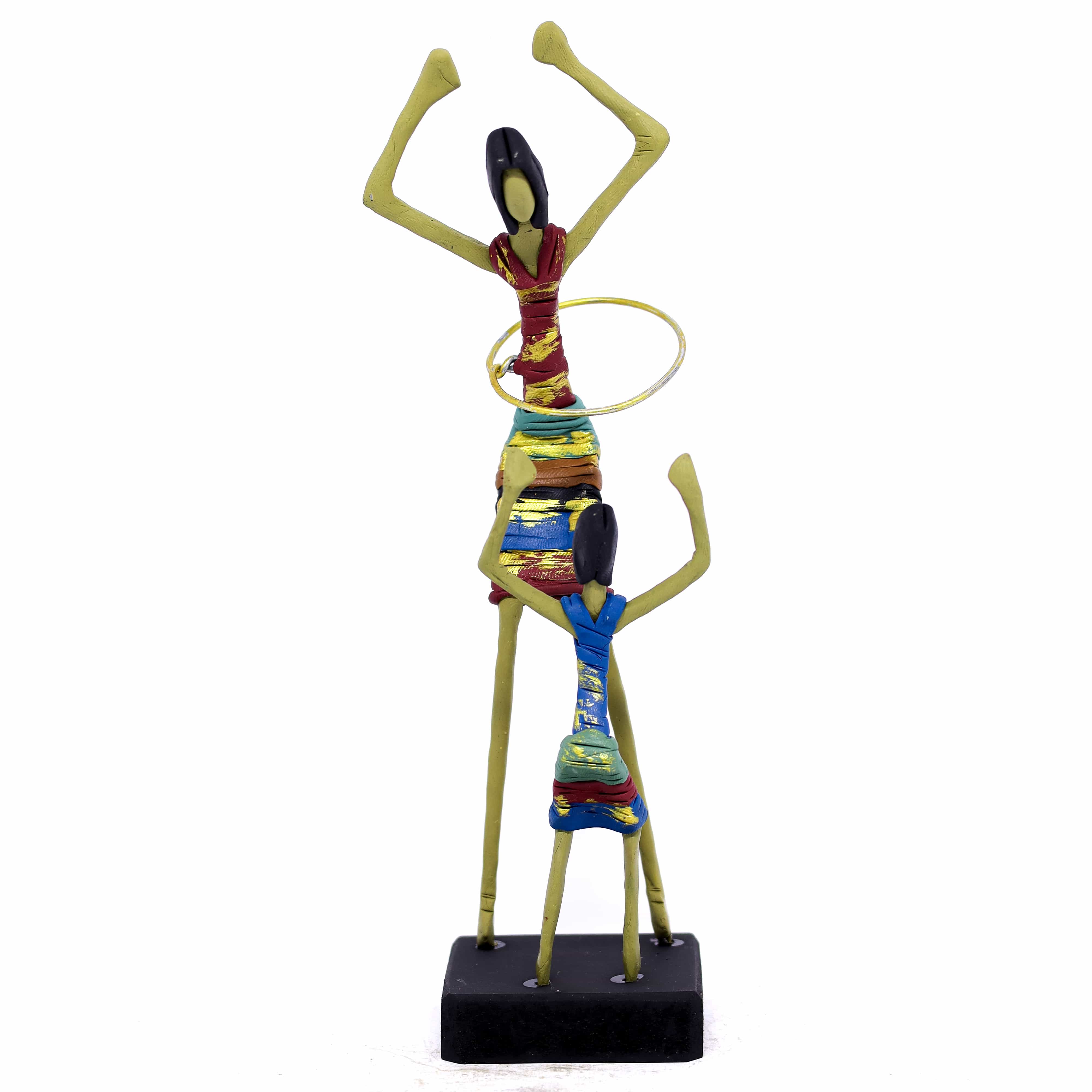 Escultura Mãe e Filha Bambolê