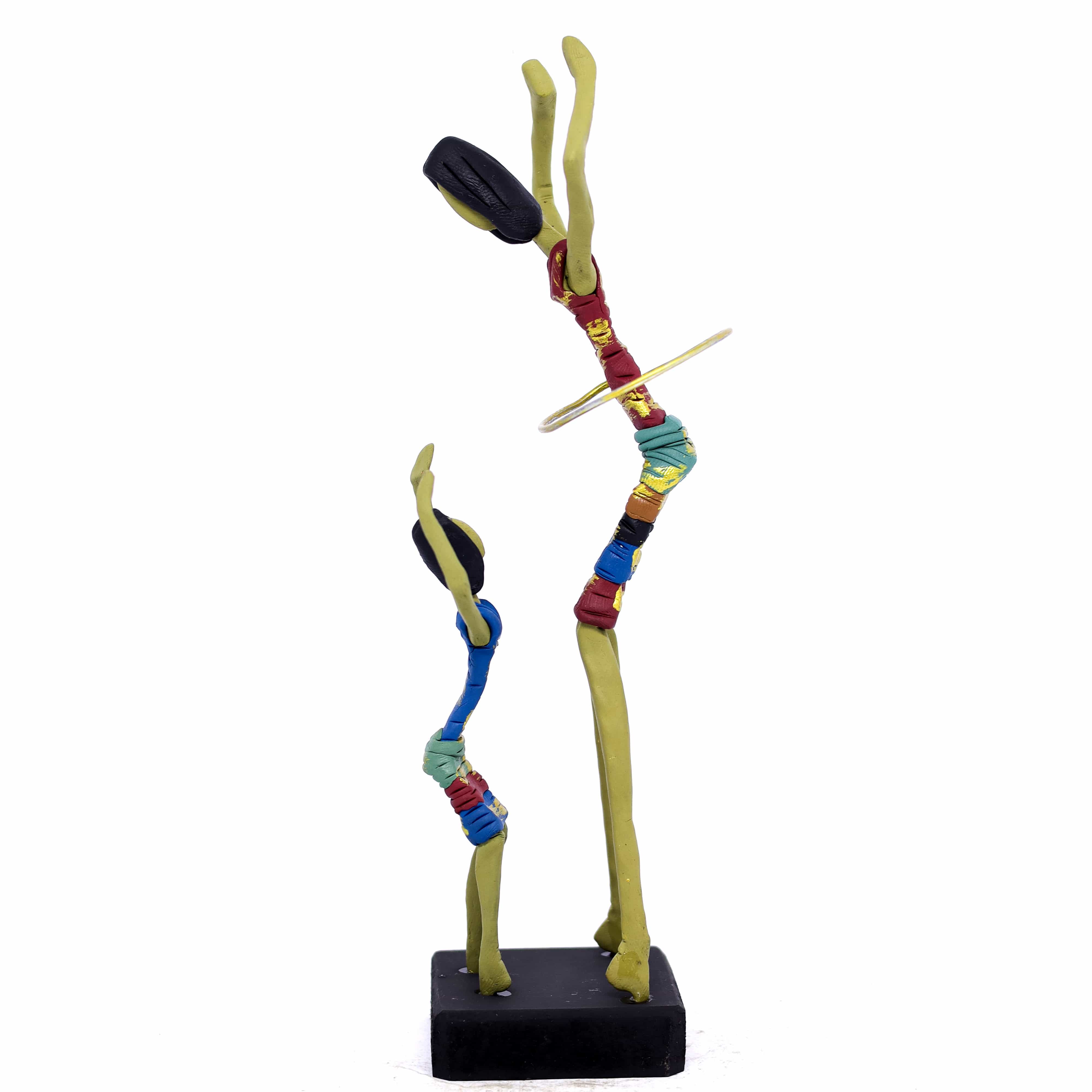 Escultura Mãe e Filha Bambolê