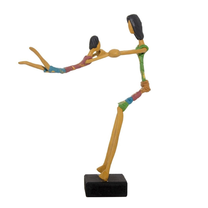Escultura Mãe e Filho Girando
