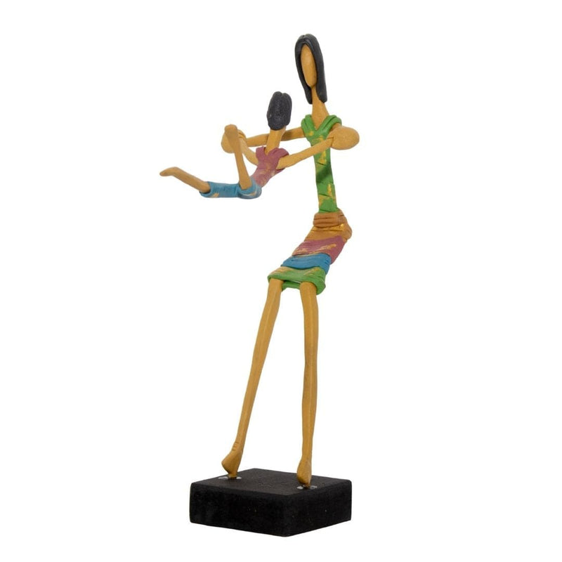 Escultura Mãe e Filho Girando