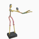 Escultura Pai e Filho girando