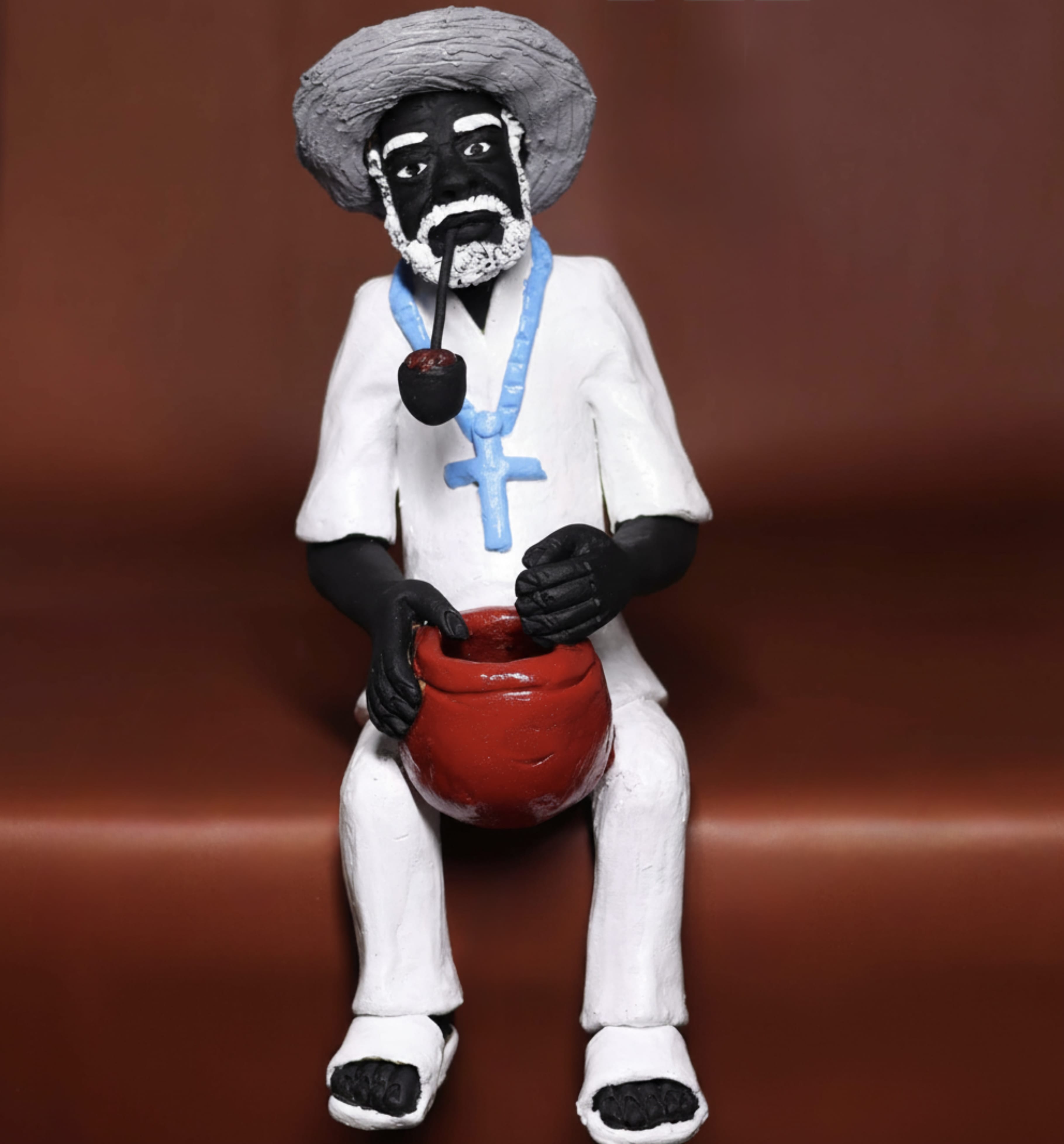 Imagem Preto Velho Sentado em Cerâmica 02