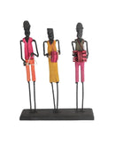 Escultura Trio Forró Madeira e Arame
