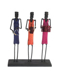 Escultura Trio Forró Madeira e Arame