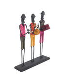 Escultura Trio Forró Madeira e Arame