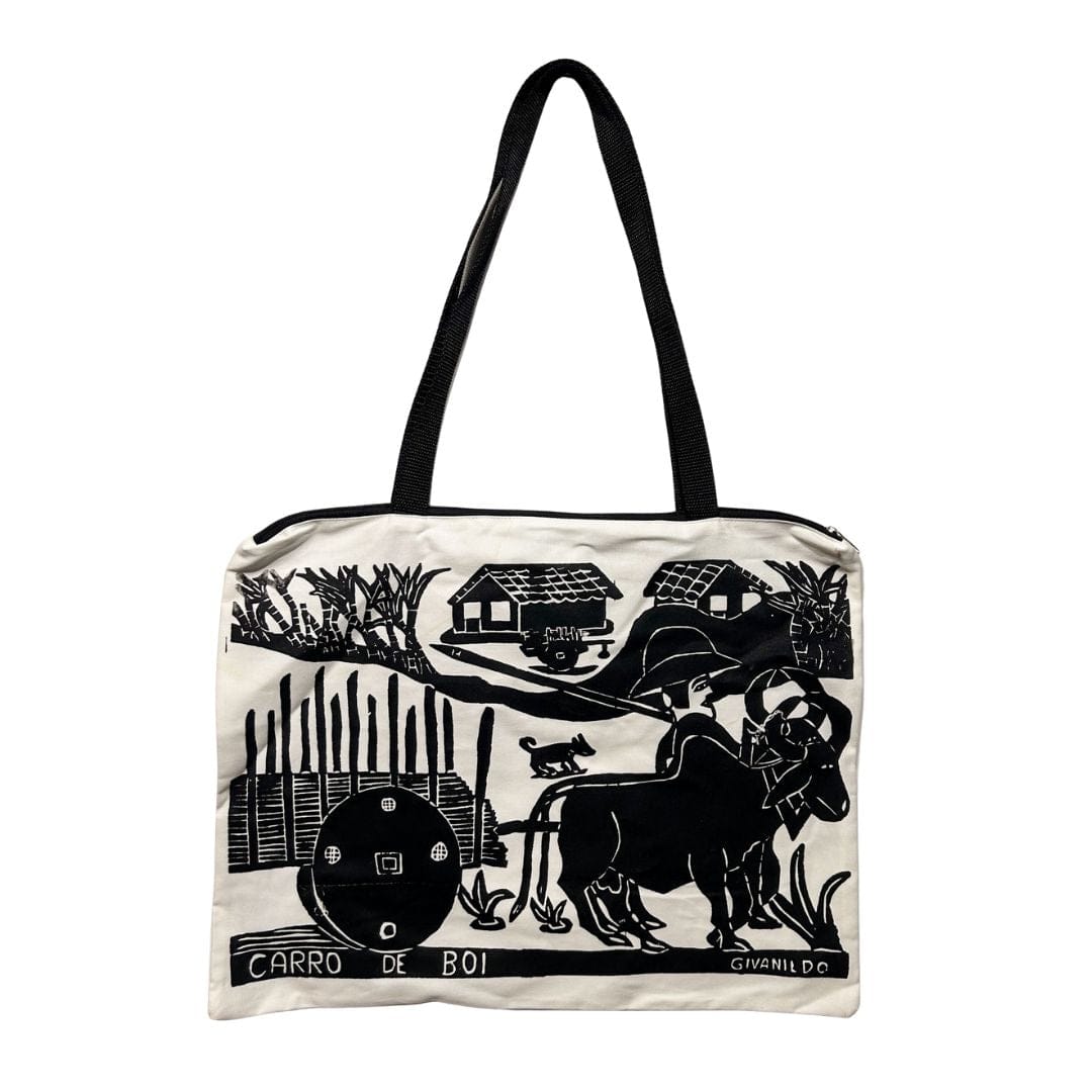 Bolsa de Praia Xilogravura- Carro de Boi
