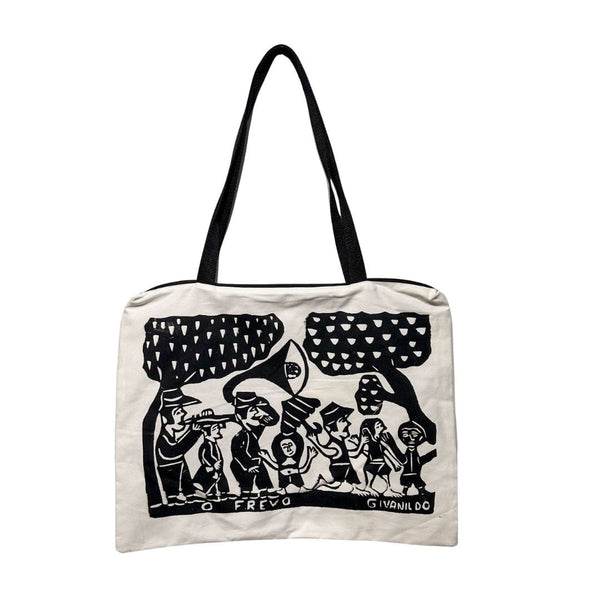 Bolsa de Praia Xilogravura- O Frevo