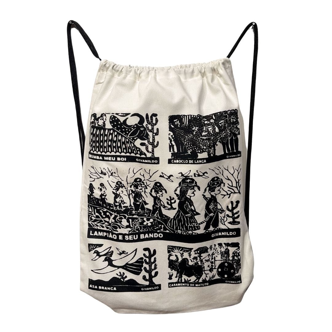 Mochila de Costas Xilogravura- Lampião e seu Bando