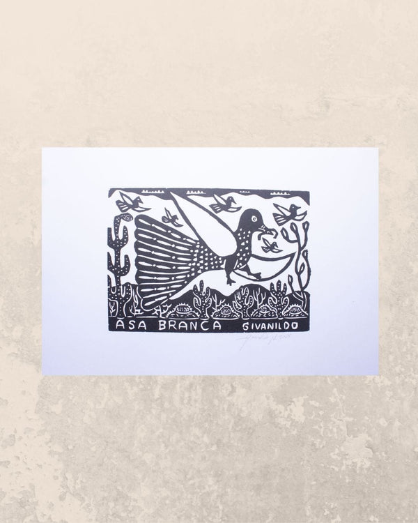 Xilogravura Asa Branca P