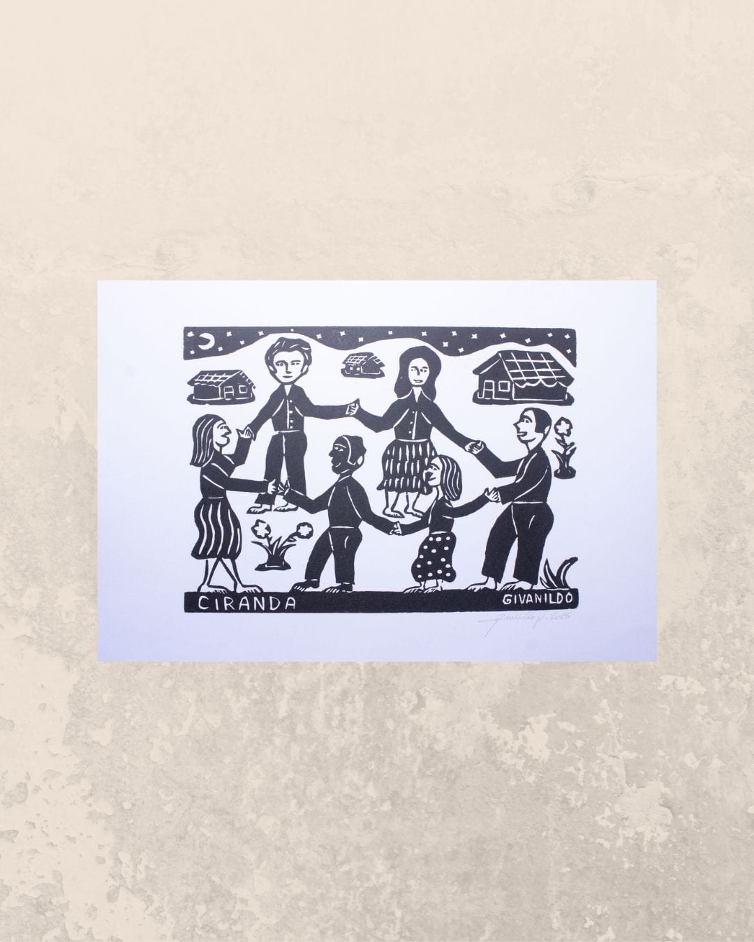 Xilogravura Ciranda P