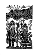 Xilogravura Lampião e M. Bonita - 66 X 48 cm