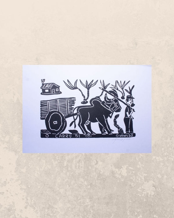 Xilogravura O carro de Boi P