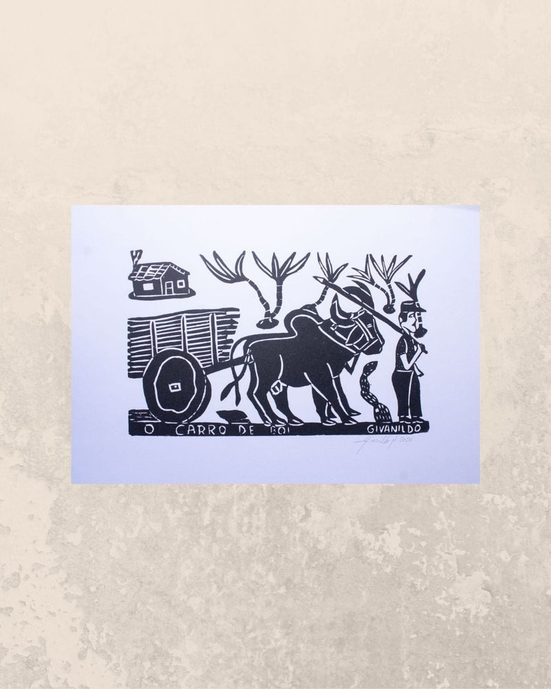 Xilogravura O carro de Boi P