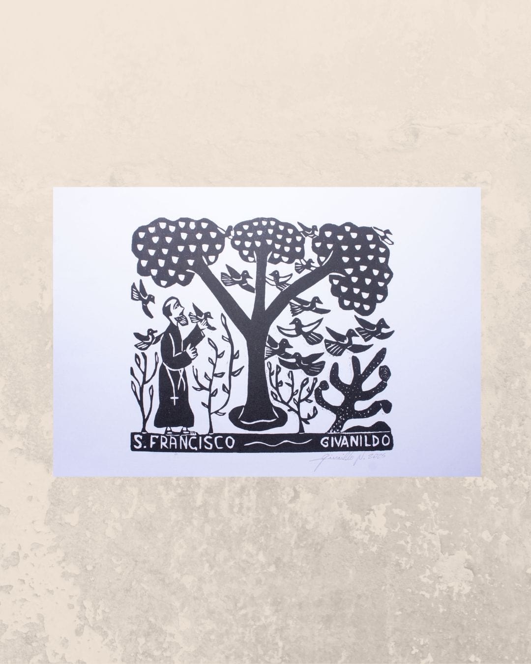 Xilogravura São Francisco Horizontal P