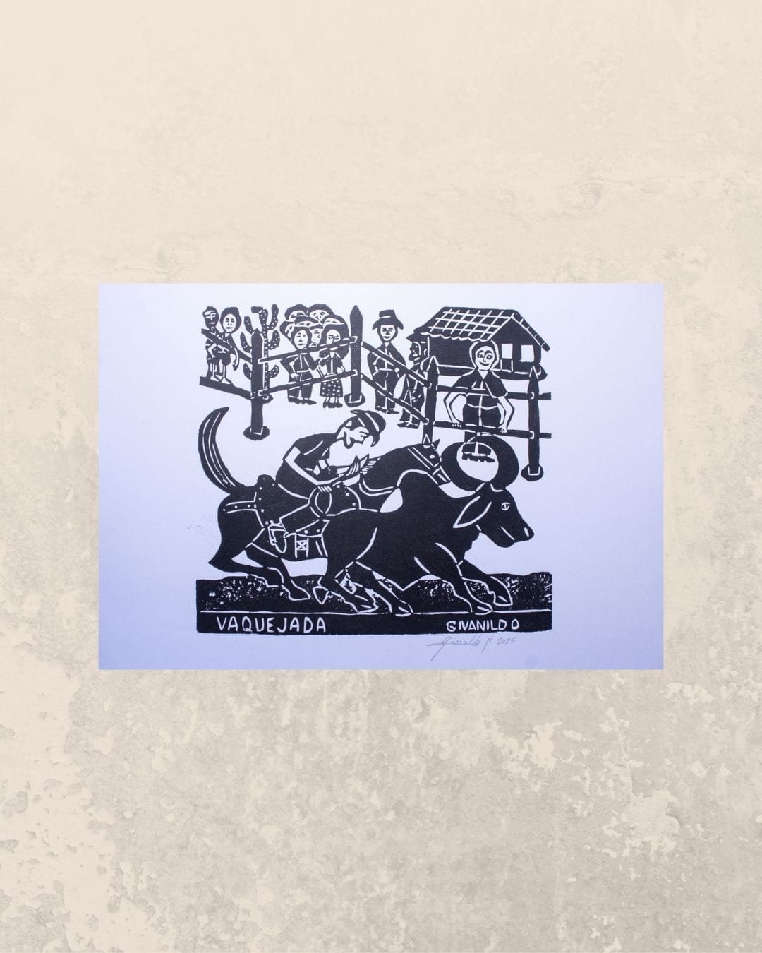 Xilogravura Vaquejada P