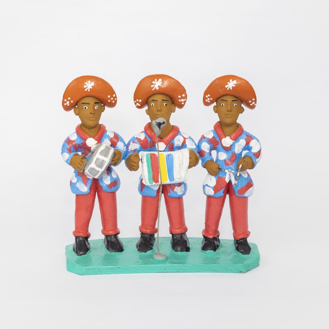Escultura Trio Forró em Cerâmica