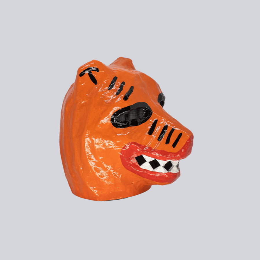 Máscara Cabeça La Ursa Laranja