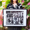 Moldura em Pinus Preta