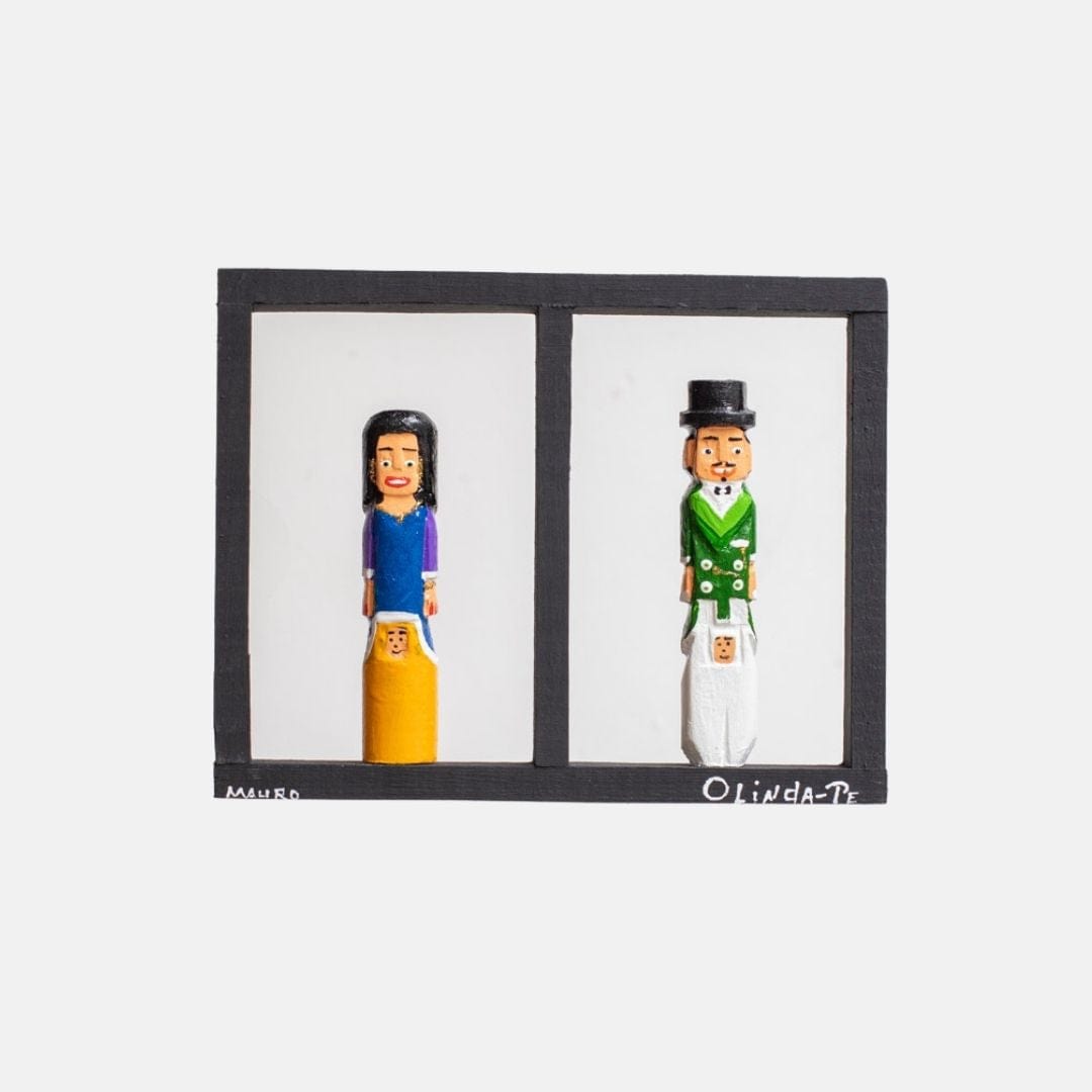 Quadro Casal Bonecos Gigantes