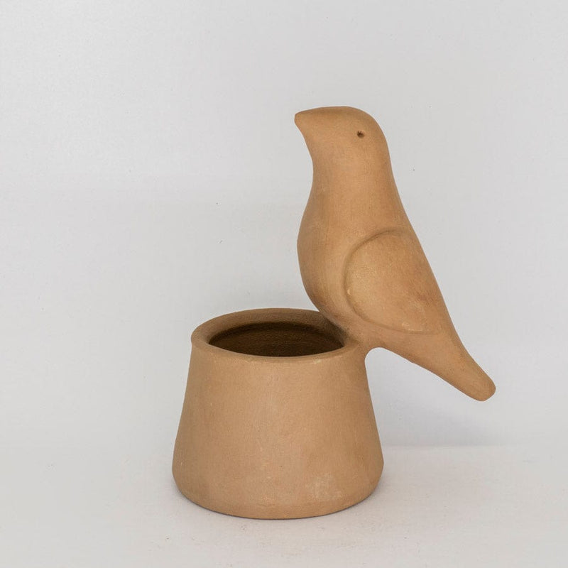 Vaso para Plantas Pássaro em Cerâmica