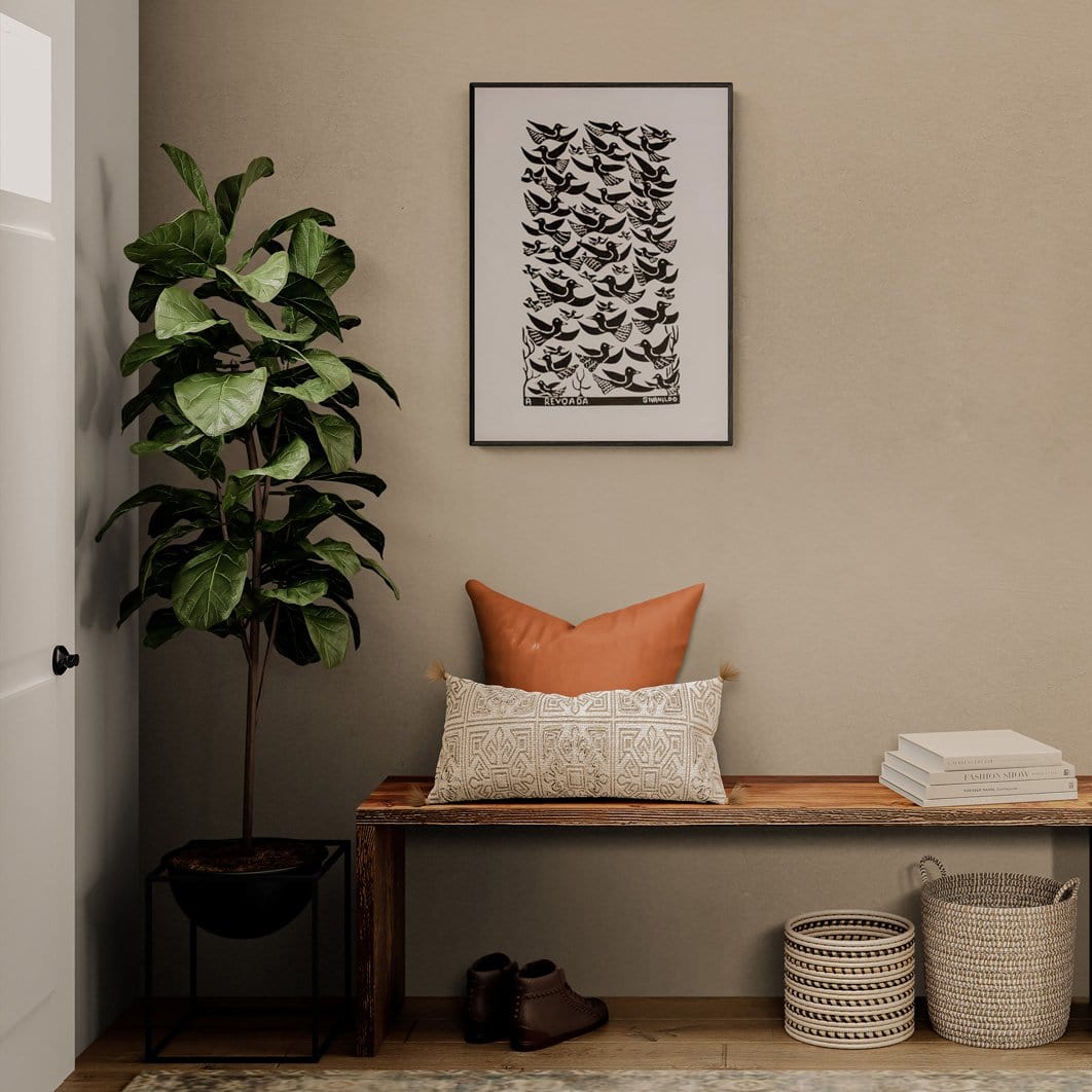 Xilogravura A Revoada - 66 X 48 cm