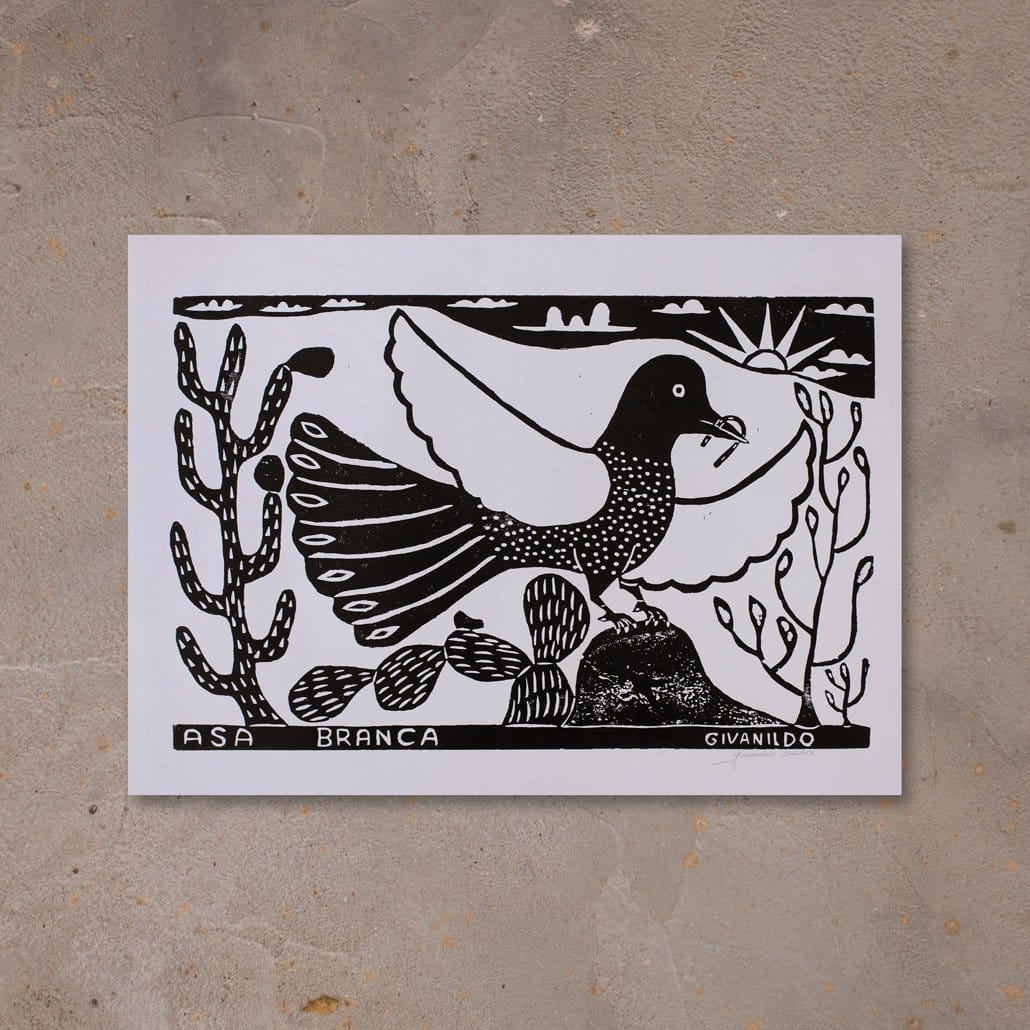 Xilogravura Asa Branca - 48 X 66 cm