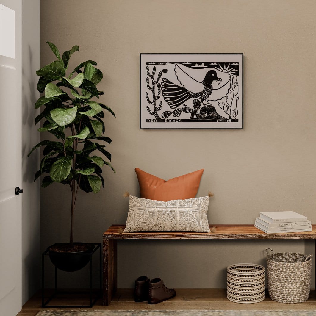 Xilogravura Asa Branca - 48 X 66 cm