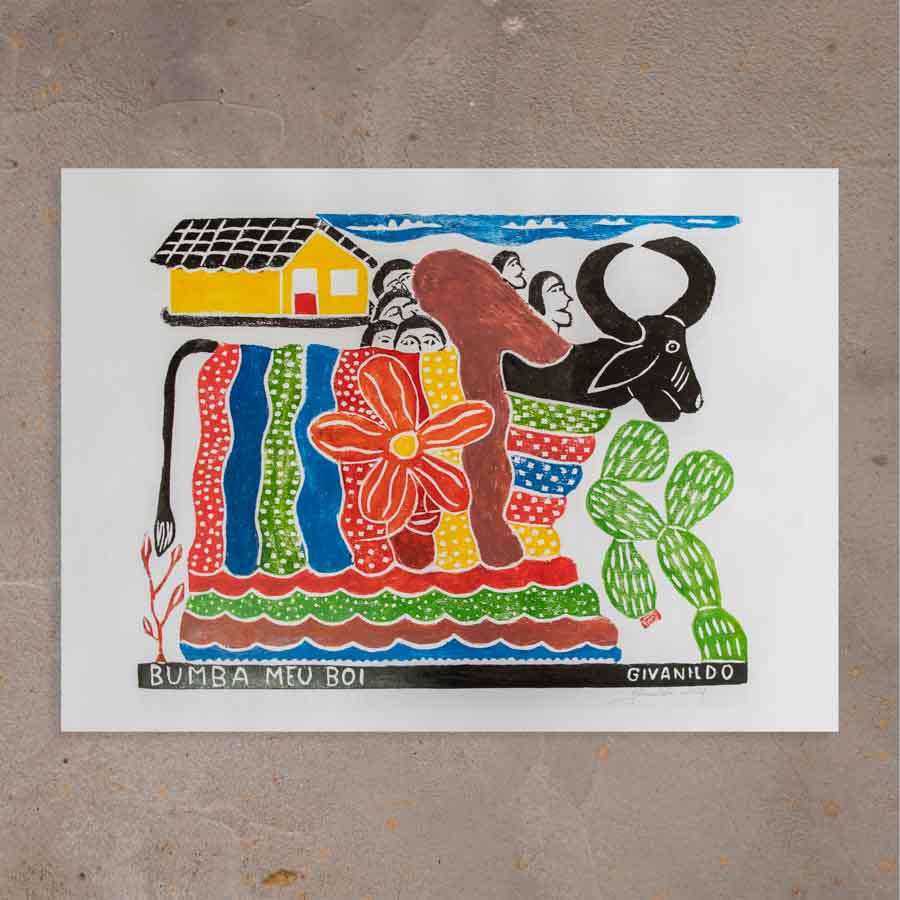 Xilogravura Bumba meu Boi - 48 X 66 cm