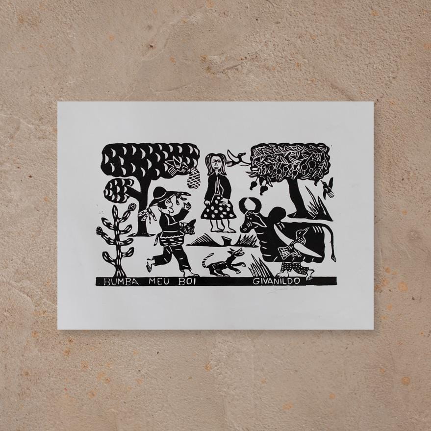 Xilogravura Bumba meu Boi - 48 X 66 cm