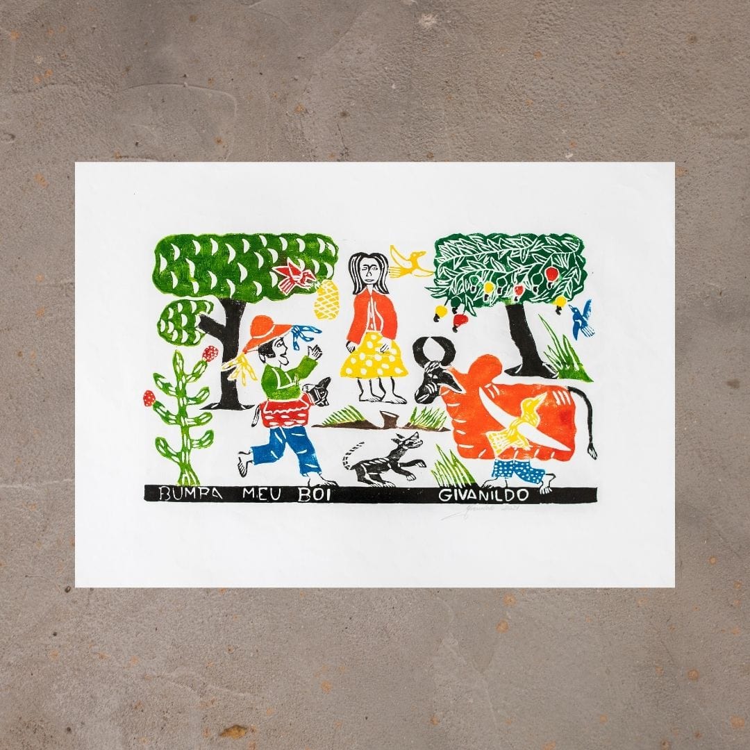 Xilogravura Bumba meu Boi - 48 X 66 cm