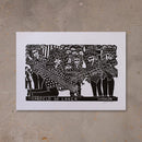 Xilogravura Caboclo de Lança - 48 X 66 cm