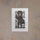 Xilogravura Caboclo de Lança - 66 X 48 cm