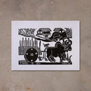 Xilogravura Carro de Boi - 48 X 66 cm