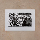 Xilogravura Cavalo Marinho x Bumba meu Boi - 48 X 66 cm