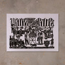 Xilogravura Feira no Interior - 48 X 66 cm