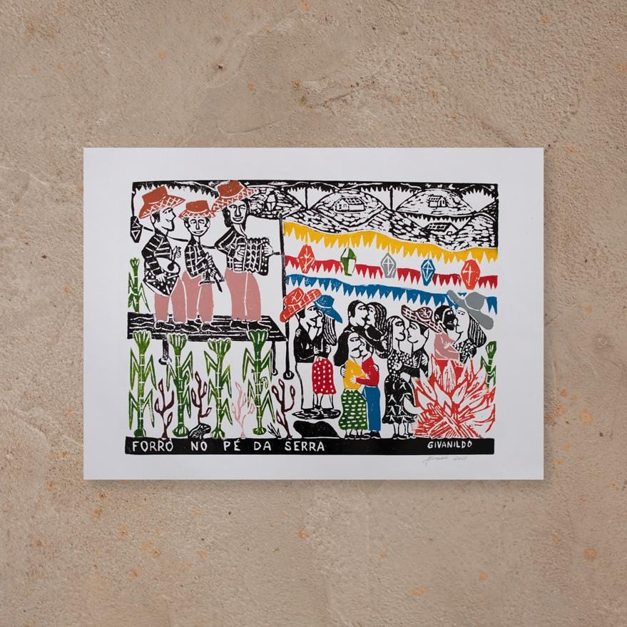 Xilogravura Forró no Pé de Serra - 48 X 66 cm