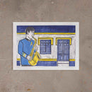 Xilogravura Frevo Vulcano - 35 X 48 cm