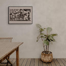 Xilogravura Fugindo da Seca - 48 X 66 cm