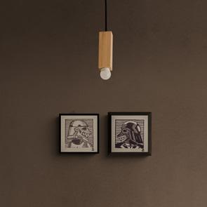 Xilogravura La Ursa Trooper - 20 X 20 cm