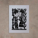 Xilogravura Lampião e Maria Bonita - 66 X 48 cm