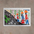 Xilogravura Lampião e Seu Bando - 67 X 96 cm