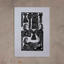 Xilogravura Mulher Rendeira - 66 X 48 cm