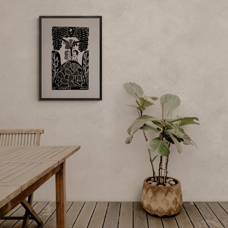 Xilogravura Os Amantes - 66 X 48 cm