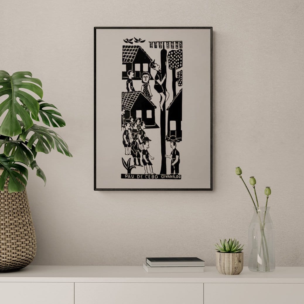 Xilogravura Pau de Sebo - 66 X 48 cm