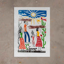 Xilogravura Resistindo a Seca - 66 X 48 cm